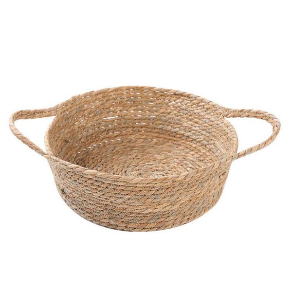 

kennels & pens pet cat bed rattan four-season universal summer cool nest supplies cattail woven house
