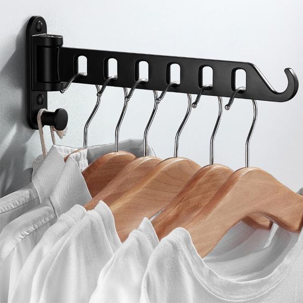 

hangers & racks household clothes for space saving invisible drying rack punching wall hanging folding rail