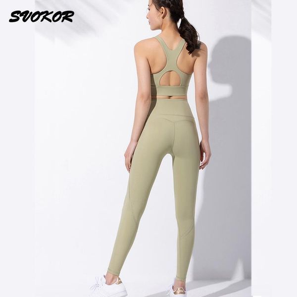 

yoga outfit svokor hollow seamless set fitness women sportswear workout gym clothing sports bra stretch leggings tracksuit