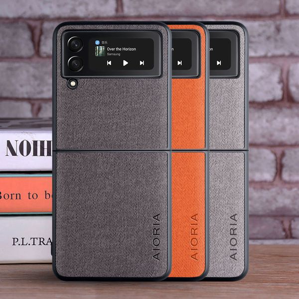 

cases for samsung galaxy z flip3 5g flip 3 coque luxury textile leather soft phone
