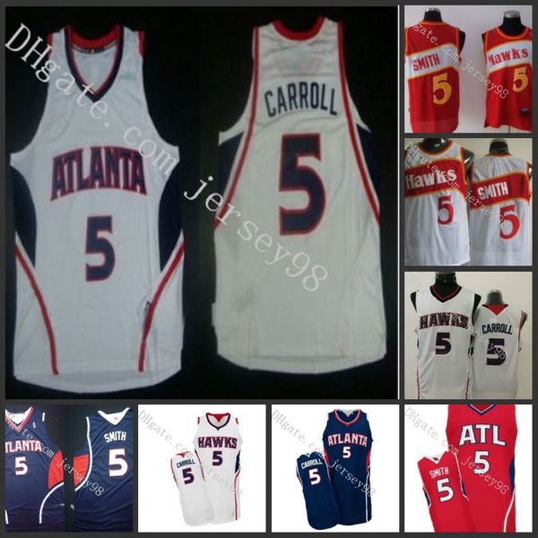 

atlanta hawks men #5 demarre carroll retro jersey, Black