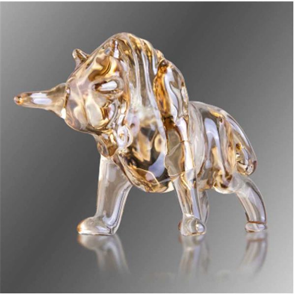 

champagne crystal bull figurine art glass animal figure statues souvenir sculpture home office decor gift decorations decorative objects & f