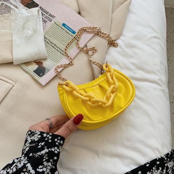 

evening bags fashion women chain small shoulder messenger bag fold pu leather girls clutch purse handbags mini crossbody for ladies
