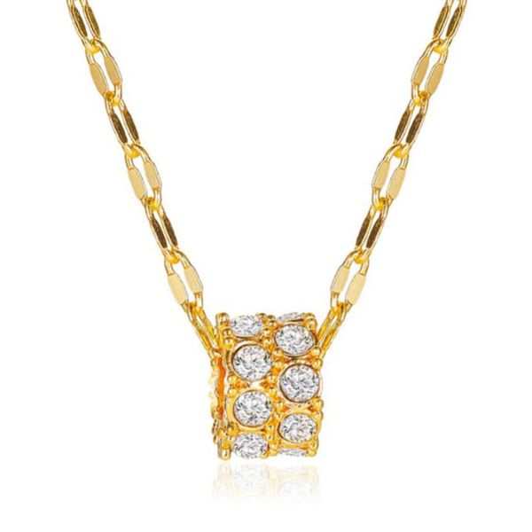 

golden white chain hollow circle bling starry rhinestone pendant alloy necklace for women fashion on neck necklaces, Silver