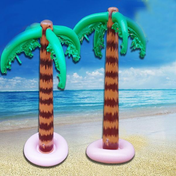 

pool & accessories 6pcs inflatable coconut palm trees summer accessoroes prop for hawaiian luau party theme decoration