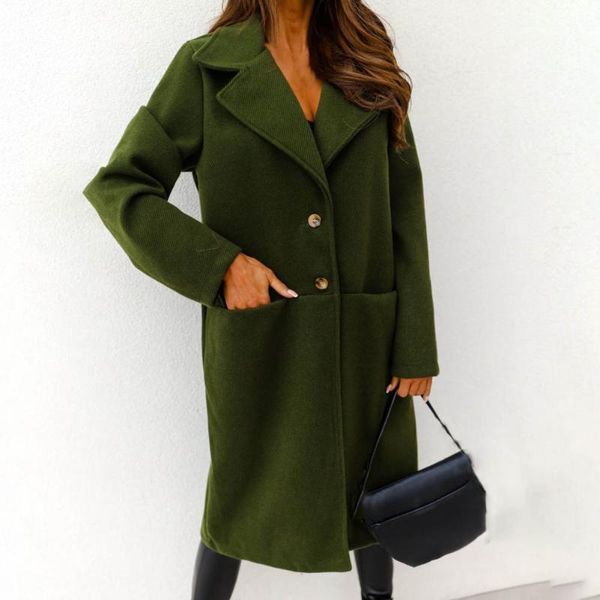 

women's trench coats warm fabulous long sleeve cardigan lady coat all match for daily wear, Tan;black