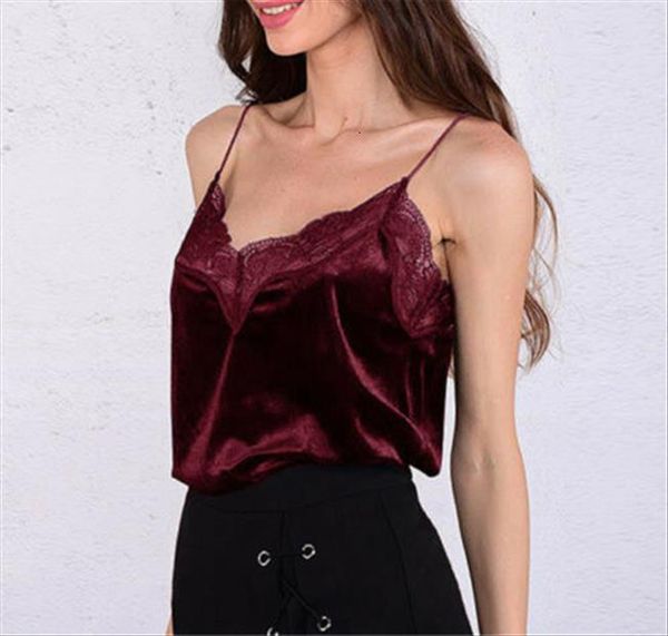 

v neck vest sleeveless women tanks lace velvet shirt casual camis, White