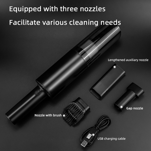 

car organizer vacuum cleaner-portable, 120w high power, cordless handheld with 3 nozzles, auto accessory kit for internal details