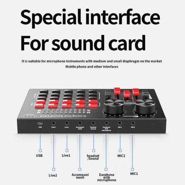 

sound cards accessories audio mixer headset microphone computer pc home personal entertainment live card external usb mobile phone ktv