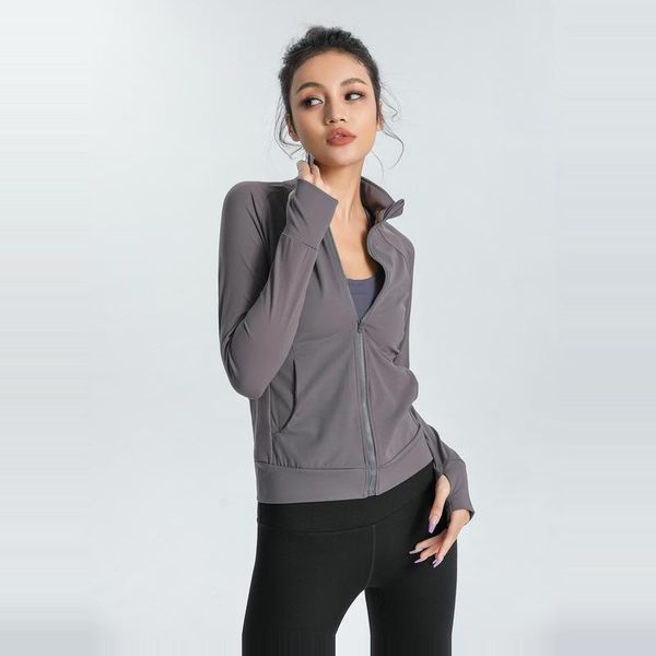 

yoga outfit long sleeve sports jacket women zip fitness shirt winter warm gym activewear running coats workout clothes woman shirts