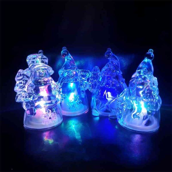 

night market luminous santa claus toy ferrule colorful led lamp children's gift
