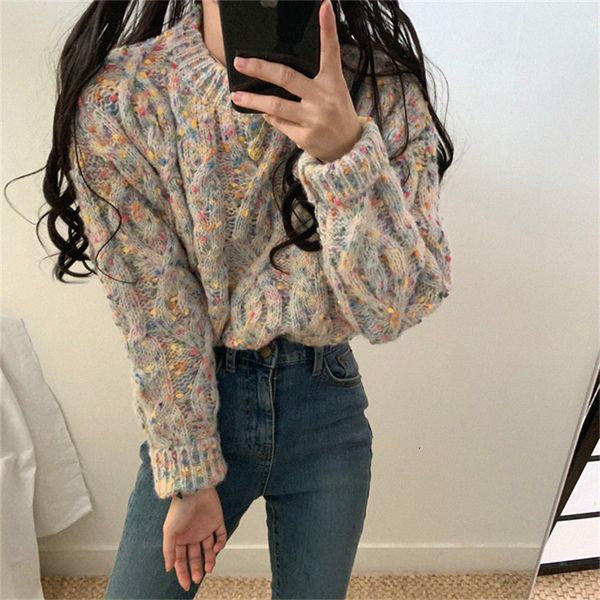 

sweaters style candy contrast autumn warm coarse weave women sweaters long sleeves o-neck knitted female colors, White;black