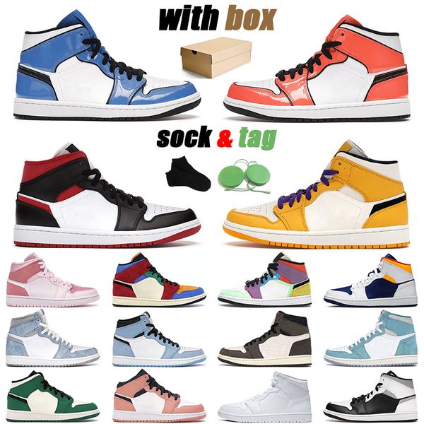 

1 mid turf orange men basketball shoes black gym red purple pulse jumpman 1s university blue women sneaker outdoor mens sports sneakers