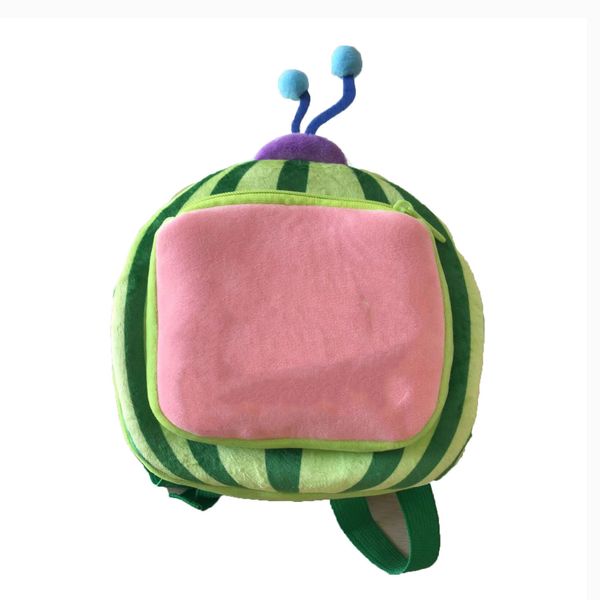 

20*21cm jj boys cartoon cute plush backpack children's baby schoolbag watermelon mini girls shoulders bags crossbody packet for kids to