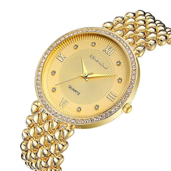 

wristwatches 2021 relogio feminino crrju women's watches bracelet ladies watch diamonds gold women female clock, Slivery;brown