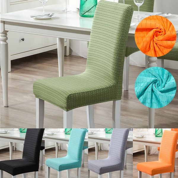 

chair covers bubble cloth solid color cover universal size high elastic beautiful comfortable home restaurant banquet el