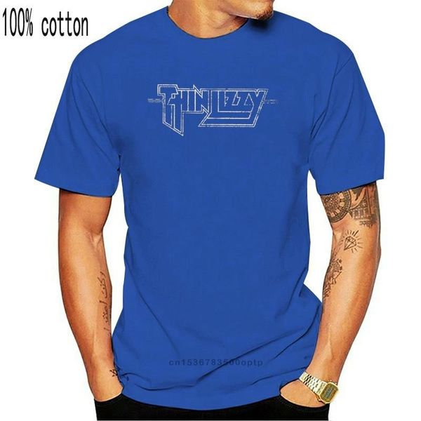 

men's t-shirts 2021 fashion casual streetwear thin lizzy classic logo officially licensed graphic t shirt, White;black