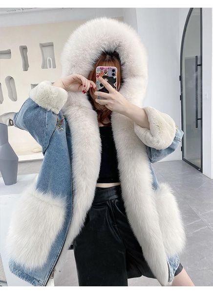 

women's jackets embroidered denim overcome, removable liner collar loose coat 211016xf02, Black;brown