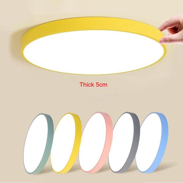 

ceiling lights promotion macaron led light acrylic lampshade dia.30cm 40cm 50cm foyer kids room 18w lamp lighting fixture
