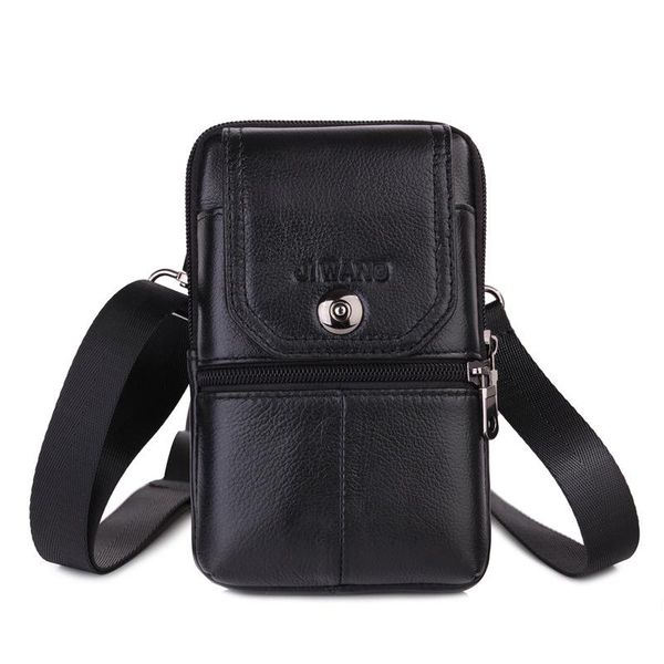 

waist bags mobile phone running bag men's leather full-grain 6-inch verticle multi-functional shoulder outdoor spor