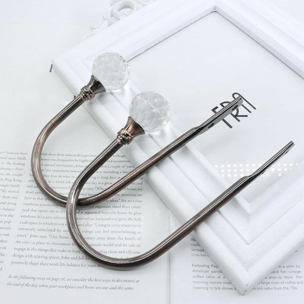 

other home decor 2pcs u-shaped bedroom curtain holdback wall mounted drapery tiebacks accessories with clear crystal ball nordic