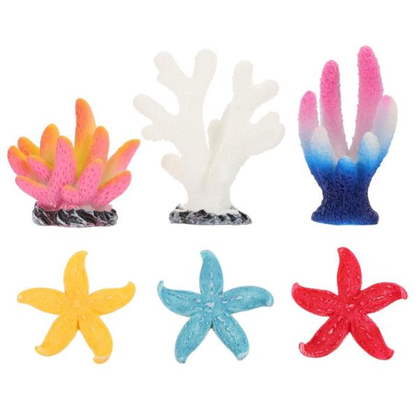 

6pcs resin coral aquarium decoration fish tank (assorted color) decorations