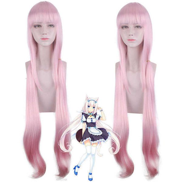 

master santa cosplay chocolate and vanilla wig cat paradise 100cm, Black