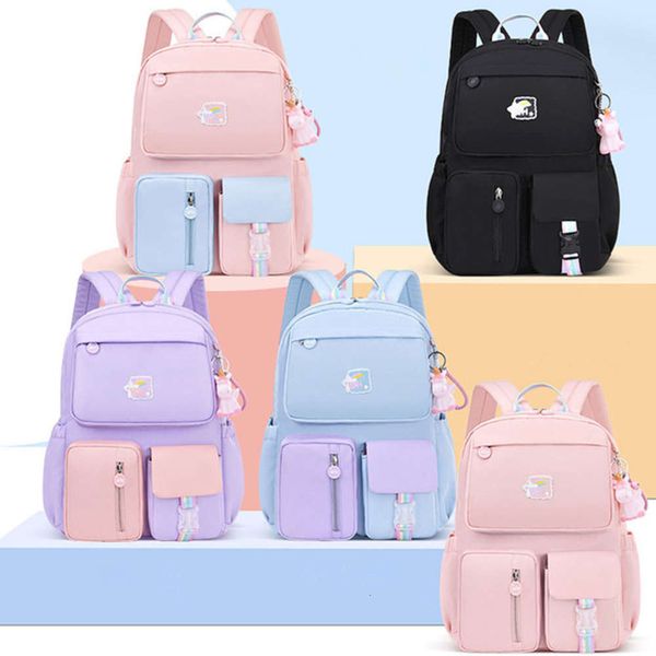 

designer schoolbagkorean fashion rainbow shoulder strap school bag for teenagers girls children's waterproof backpacks kids schoolbags