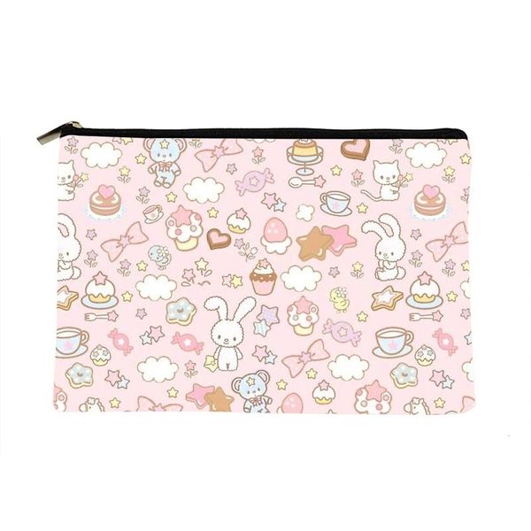 

cosmetic bags & cases women pastel kawaii printed make up bag fashion cosmetics organizer for travel colorful storage lady