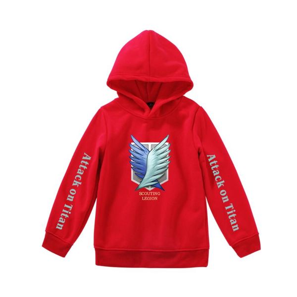 

men's hoodies & sweatshirts boys attack on titan anime cosplay custome children pullover cotton fleece harajuku tracksuit girls, Black