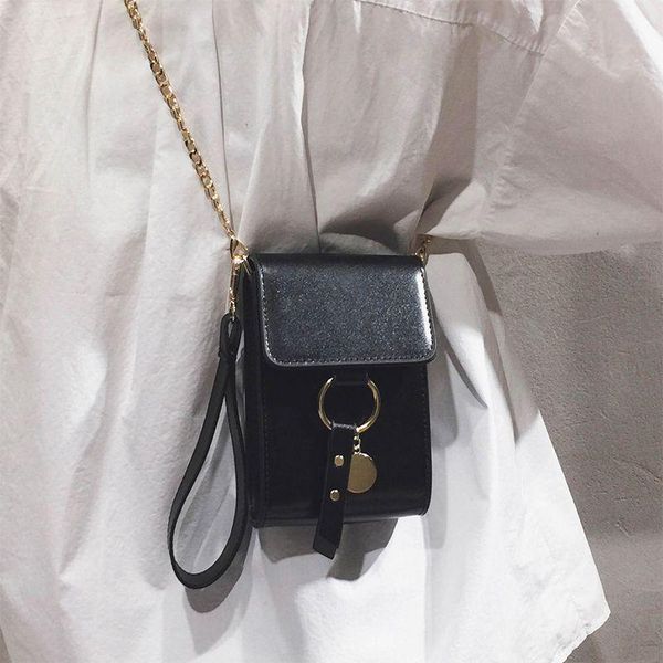 

evening bags 2021 pu leather mobile phone bag for women chain mini crossbody summer handbags shoulder ladies purses