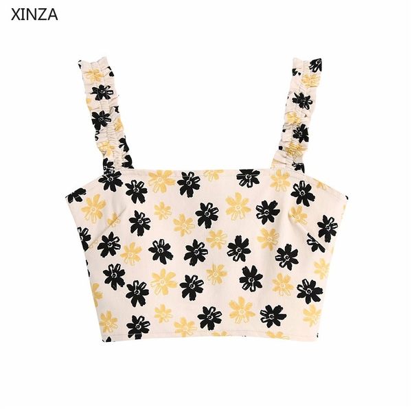 

women's pants & capris women loose high waist print summer fashion back patch pockets front zip feminine casual yellow trousers h, Black;white