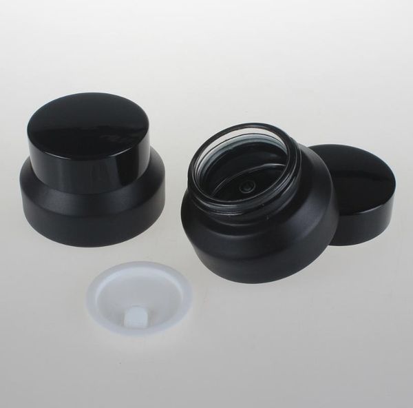 

storage bottles & jars 15g black glass jar for eye cream, matte and red cream