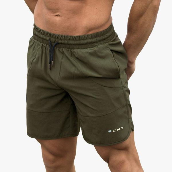 

men summer quick dry loose shorts casual knee length bottoms gyms fitness bodybuilding jogger workout male beach short pants men's, White;black
