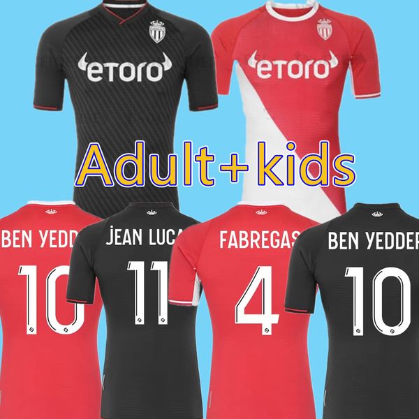 

monaco ben yedder soccer jerseys 2021 22 as golovin tchouameni maillots de foot volland b.badiashile diatta gelson.m s.diop jakobs fofana di, Black;yellow