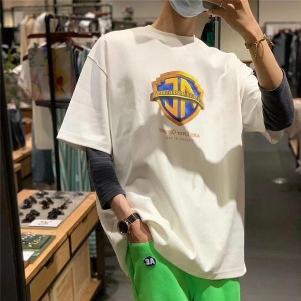 

men's t-shirts ader error adererror t-shirt men women couples tees oversized company printed t shirt harajuku, White;black
