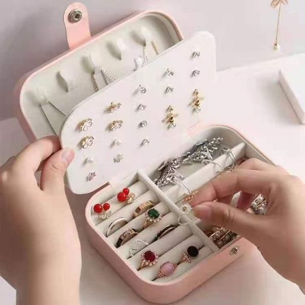 

gift wrap fresh double-layer simplicity jewelry storage box ring necklace earrings creative portable accessories