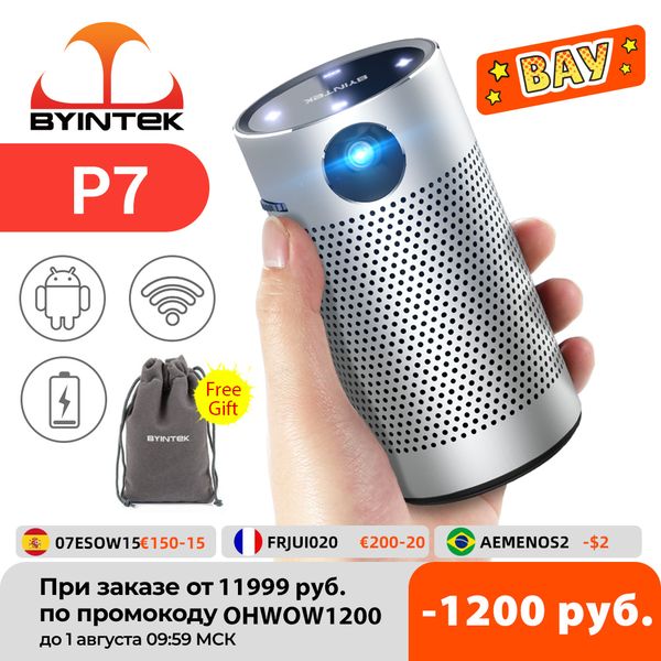 

p7 pocket portable pico smart android wifi 1080p 4k tv laser mini led home theater dlp projector for smartphone youpin