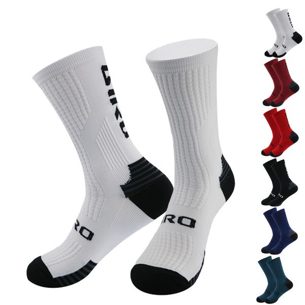 

new 2020 sports compression bike socks men mountain cycling socks professional competition racing socks calcetines ciclismo, Black