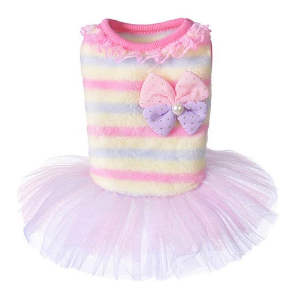 

dog apparel summer pet dress striped chihuahua princess dresses noble for dogs suitable cat clothes