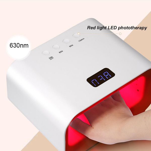 

nail dryers 90w rechargeable lamp wireless polish dryer uv curing light manicure oven cordless art