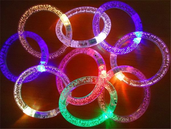 

children's toys wholesale led lighted luminous bracelet concert performance props bubble flash beads and bubbles interactive