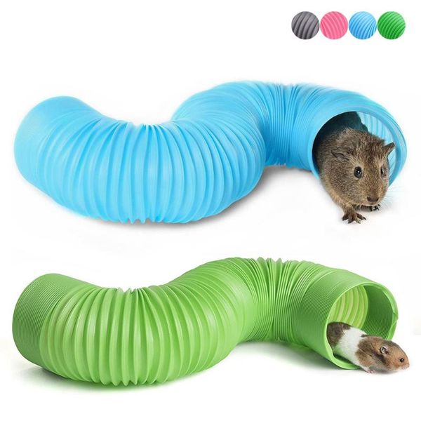 

small animal supplies pet funny tunnel plastic collapsible channel tube game toy 4 colors hamster ferret play pets