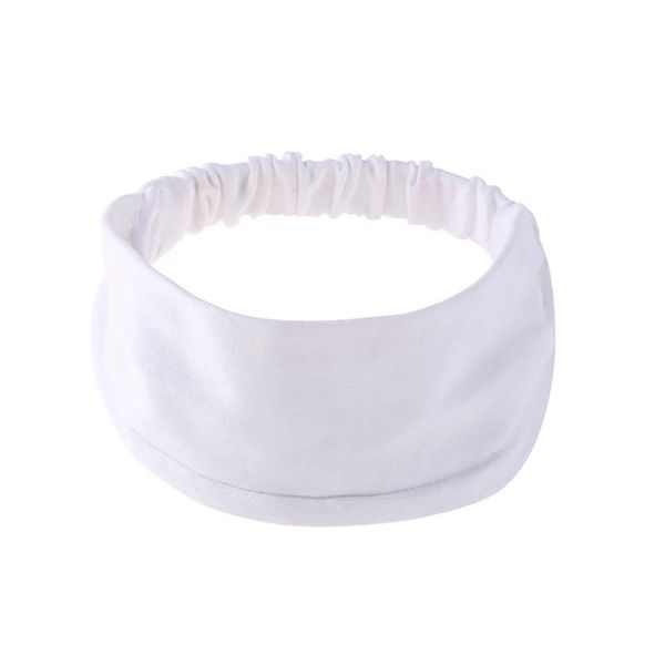 

cotton white wide edge yoga sports headband hair bands