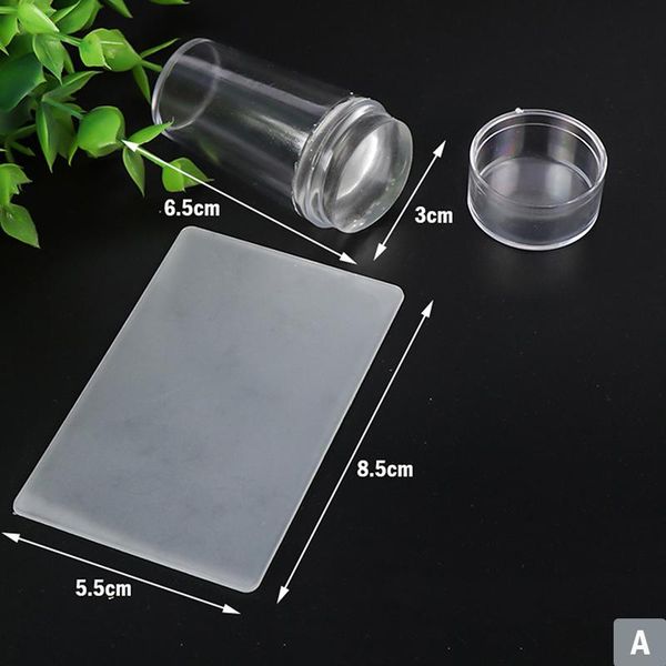 

nail art kits stamper set jelly head with scraper template print silicone stamping plate tools
