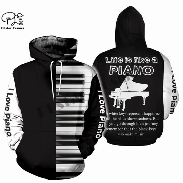 

men's hoodies & sweatshirts plstar cosmos 3dprint music musical guitar piano violin fashion harajuku streetwear funny casual hoodies/sw, Black