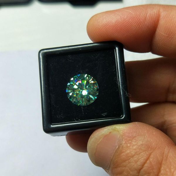 

other carat stone 3.0-12mm green color round brilliant cut loose synthetic sic moissanites for jewelry making