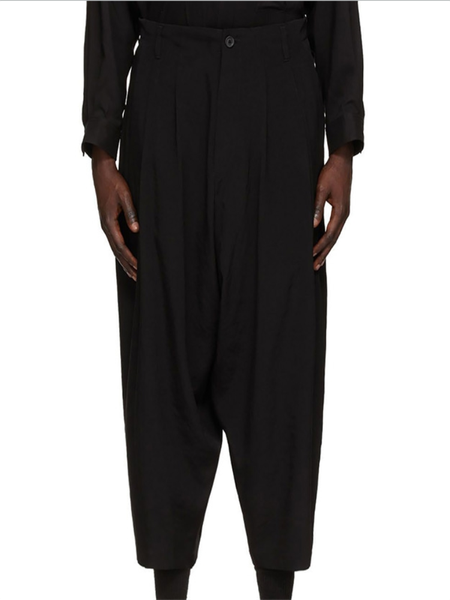 

spring and autumn men's stylish handsome casual pants seven points hip-hop conical halun, Black