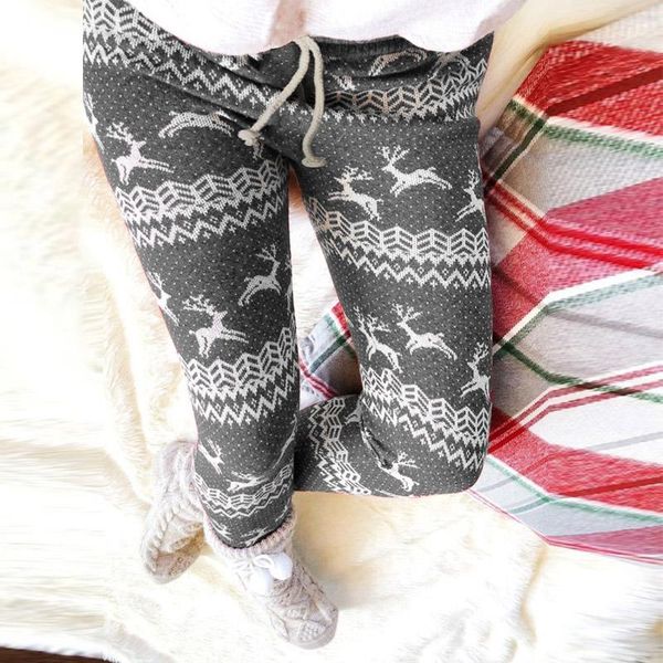 

women's pants & capris women winter thick fleece lining homewear christmas elk print high waist trousers retro casual pocket harajuku s, Black;white