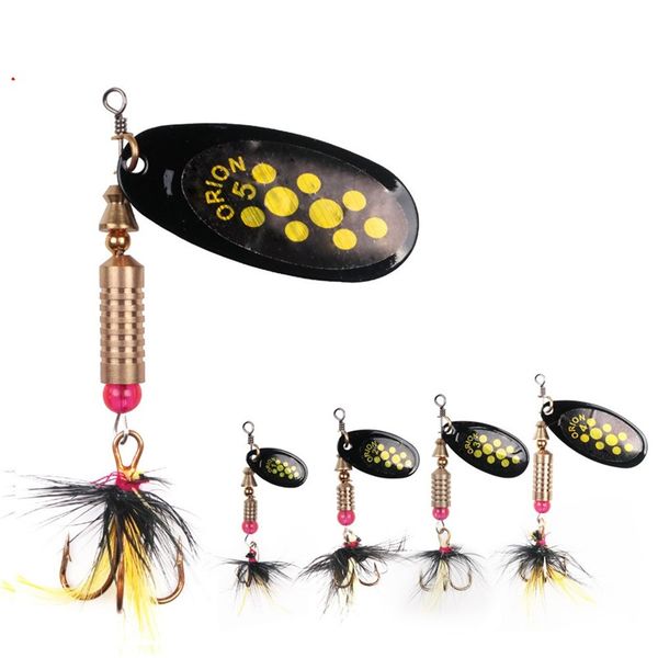 

fishing lures wobbler trout spoon metal spinners baits for jig fly fishing baits sea hard lures with feather swimbait hooks 1094 z2